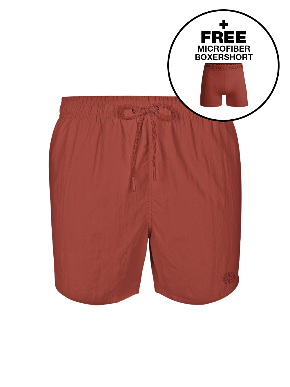 Jongens Zwembroek Rood + Gratis Microfiber boxershort