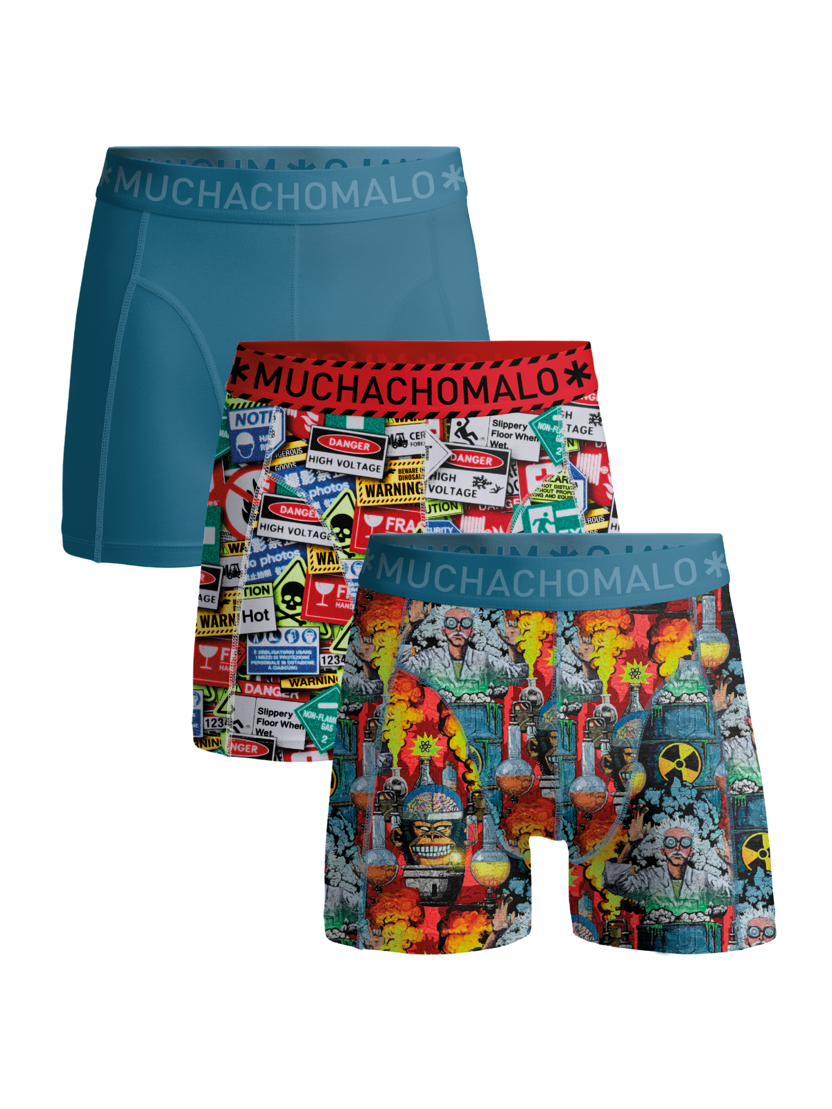 Heren 3-pack Boxerhorts Experiment