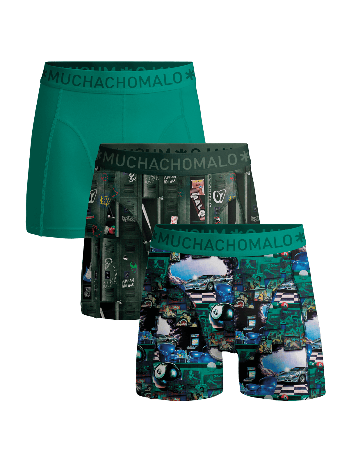 Heren 3-pack Boxerhorts Mancave