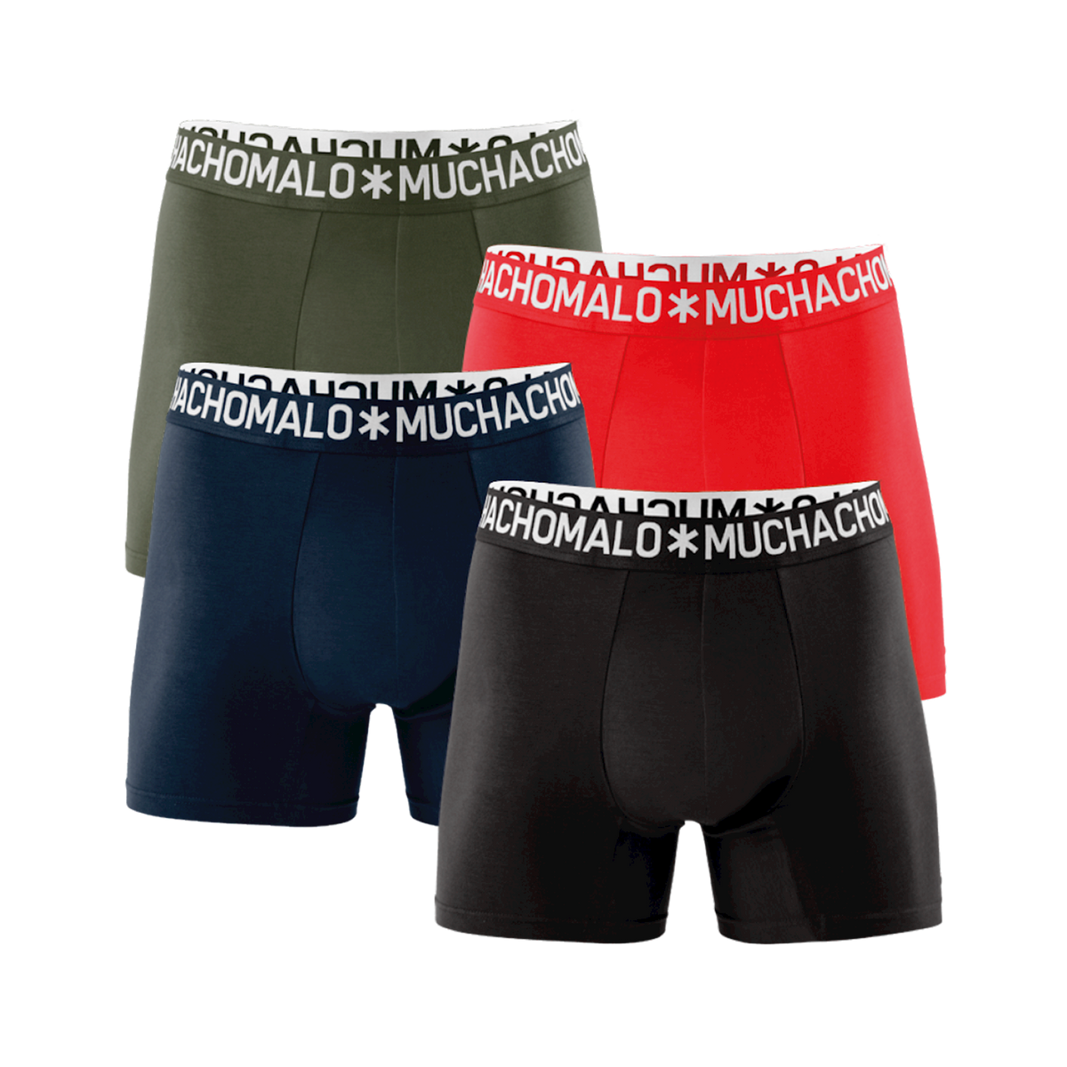 Heren 4-pack Boxershorts Effen Licht Katoen