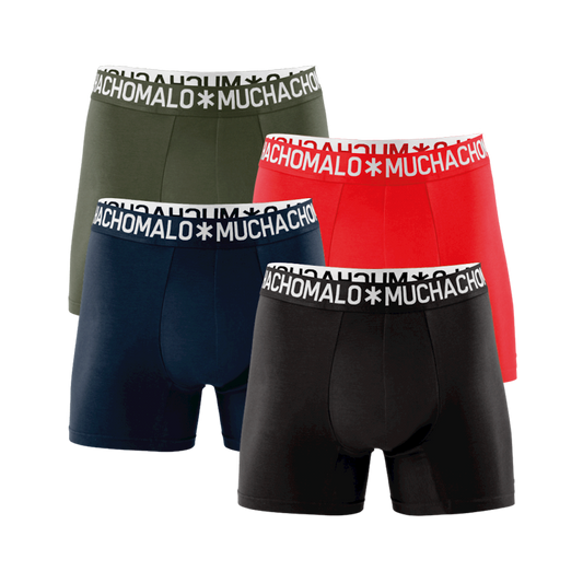 Heren 4-pack Boxershorts Effen Licht Katoen