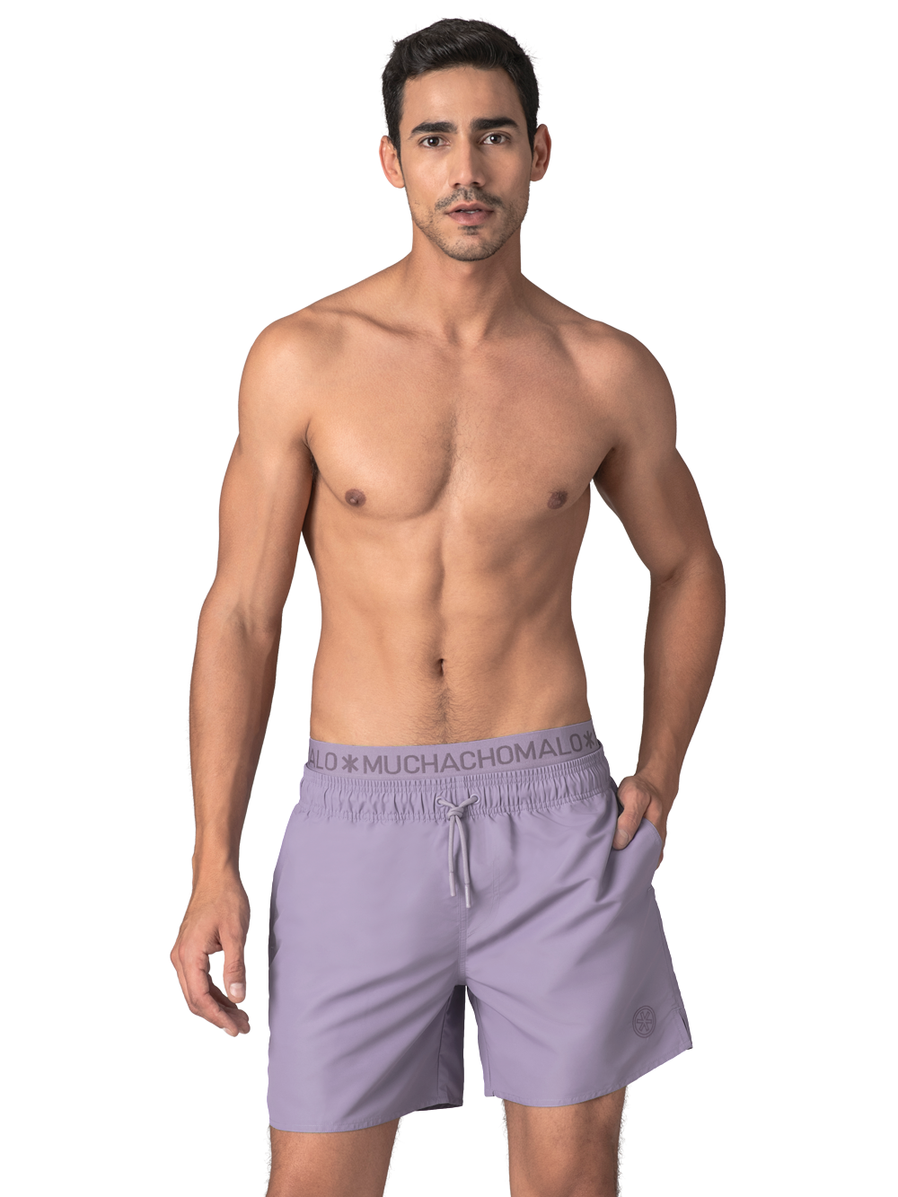 Heren Zwembroek Paars + Gratis Microfiber boxershort