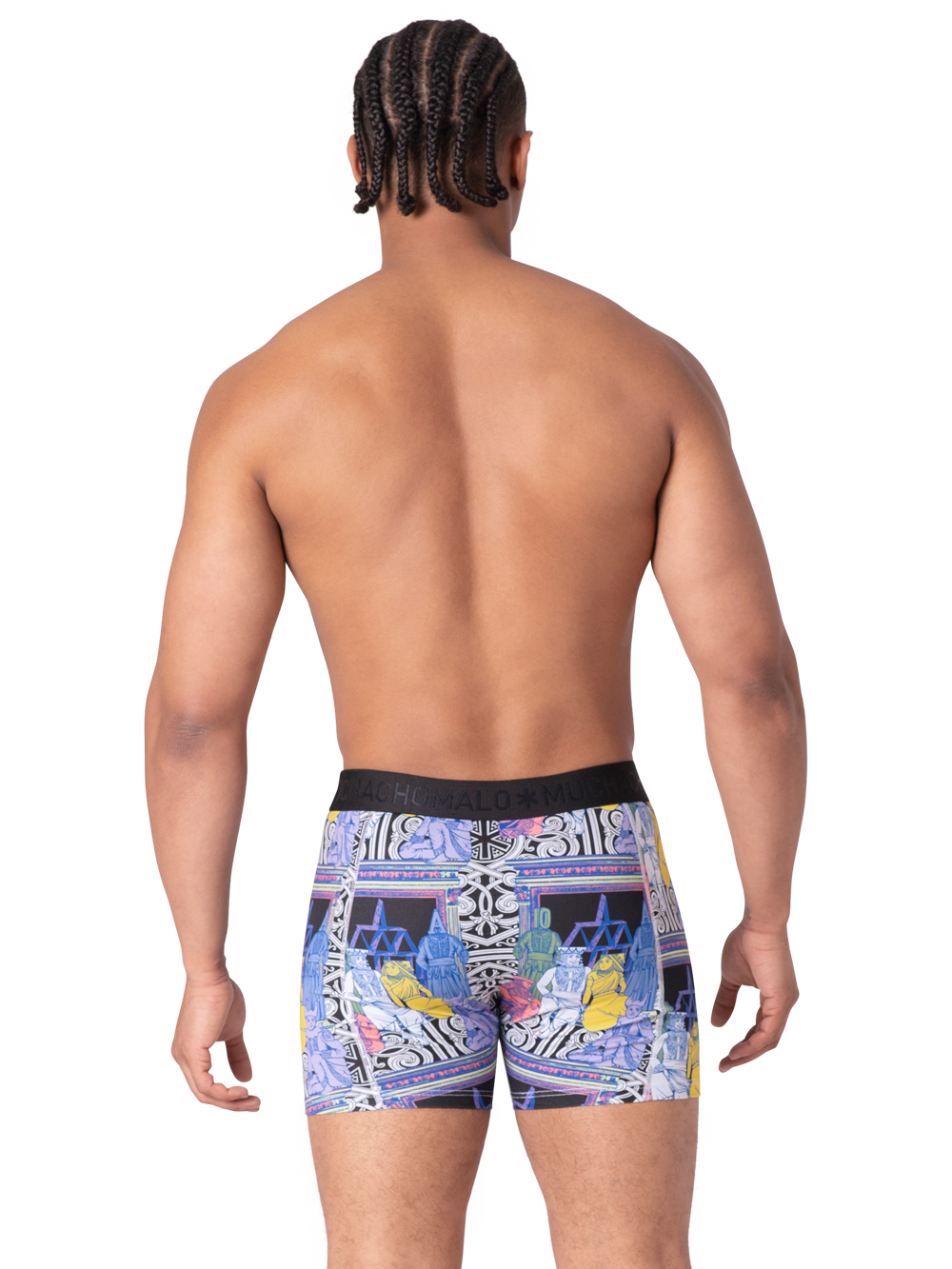 Heren 2+2-pack Boxershorts Print/Effen