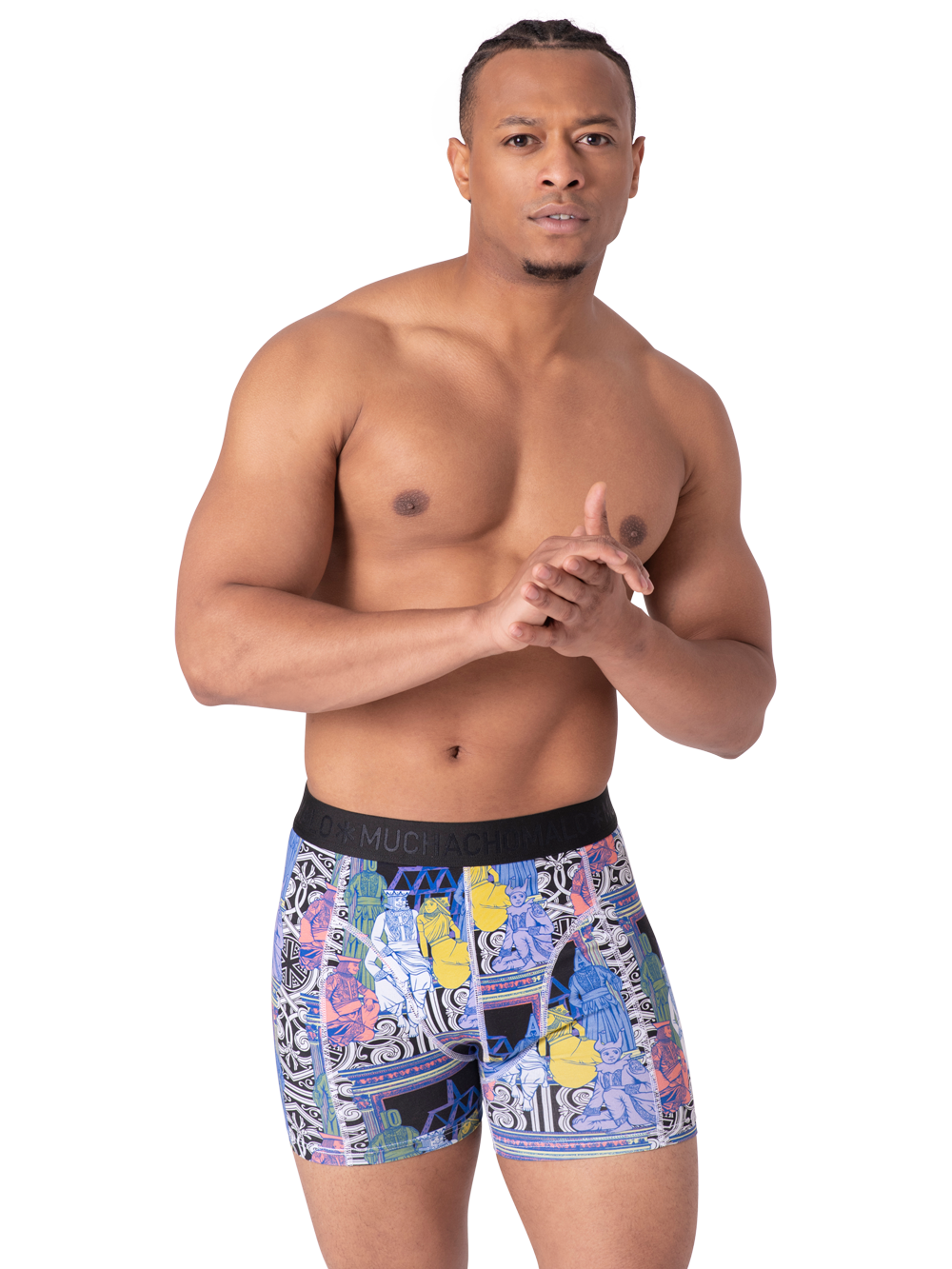 Heren 2+2-pack Boxershorts Print/Effen