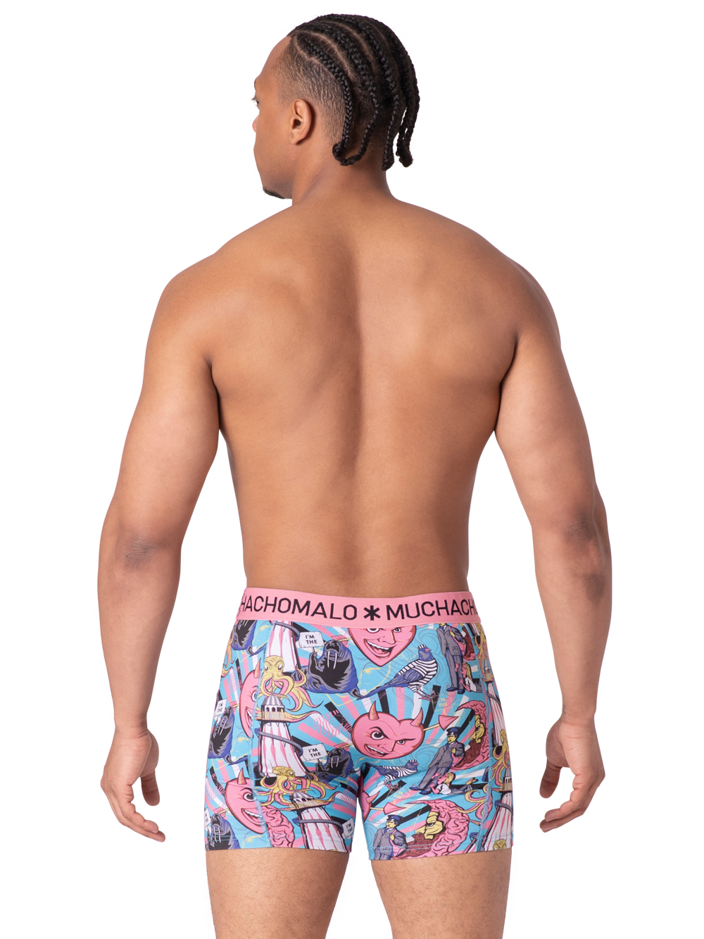 Heren 2+2-pack Boxershorts Print/Effen