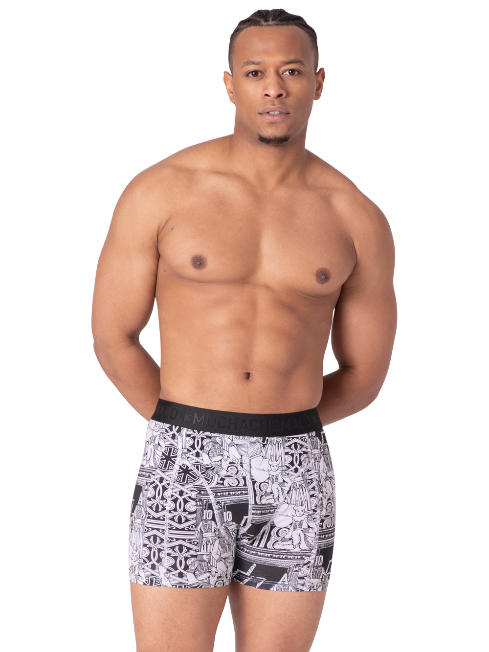 Heren 2+2-pack Boxershorts Print/Effen