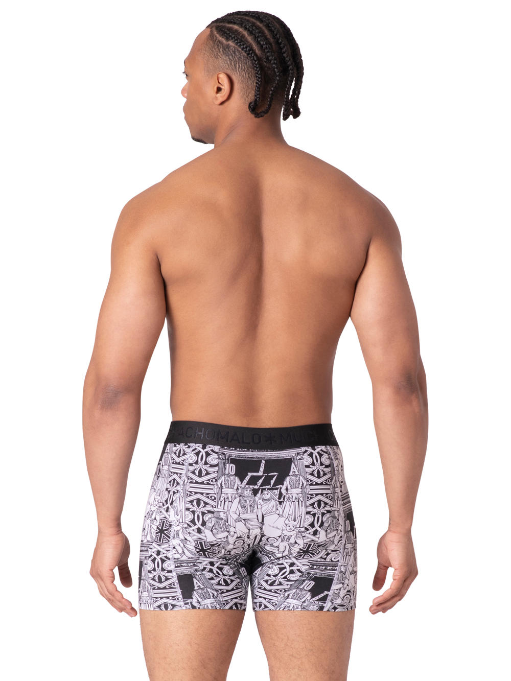 Heren 2+2-pack Boxershorts Print/Effen