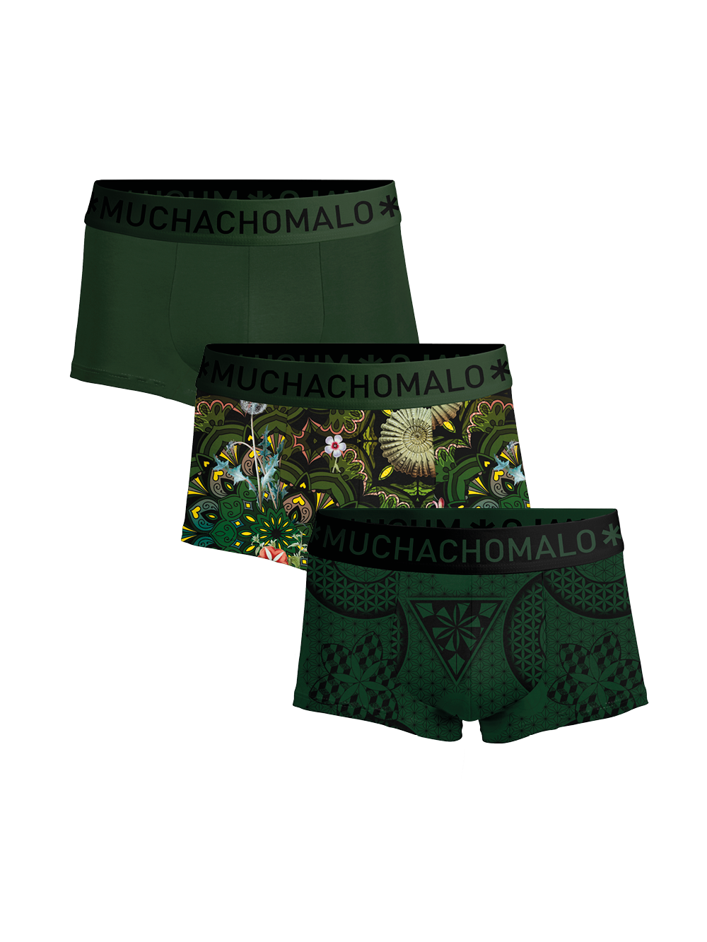 Heren 3-pack Trunks Geometric