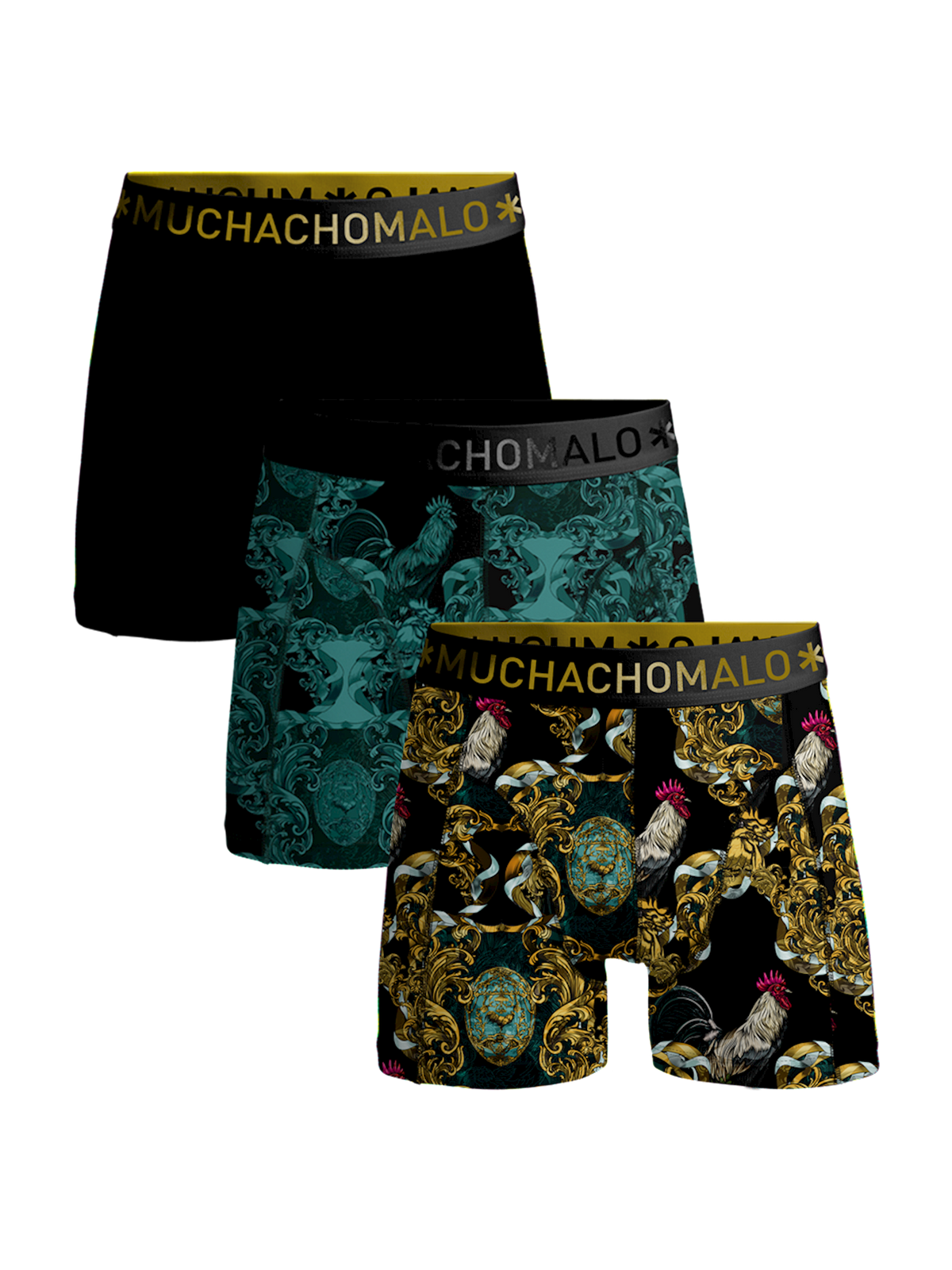 Heren 3-pack Boxershorts Man Rooster
