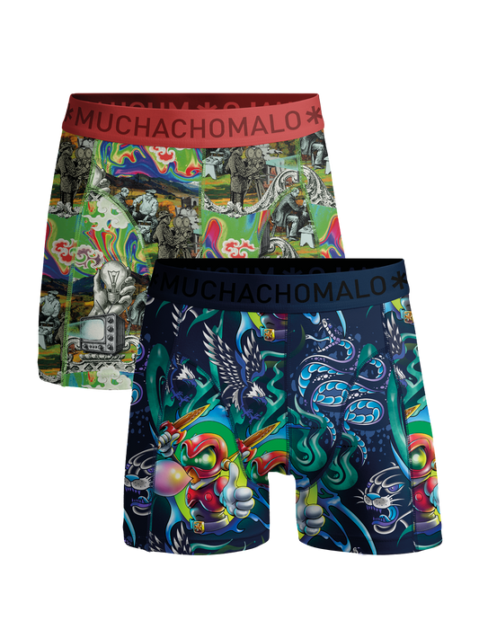 Heren 2-pack Boxershorts New School