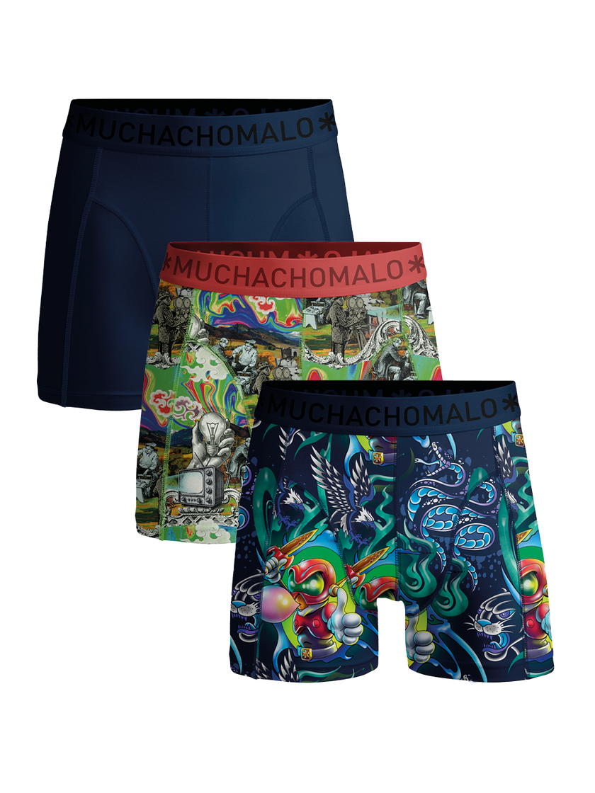 Heren 3-pack Boxershorts New School