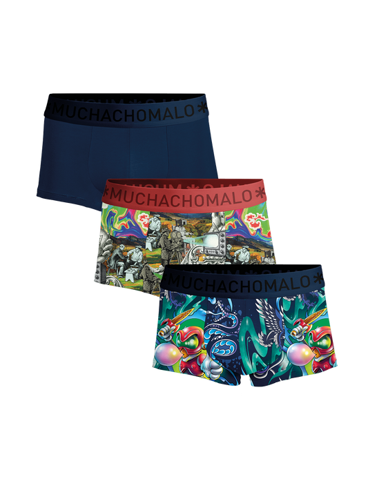 Heren 3-pack Trunks New School
