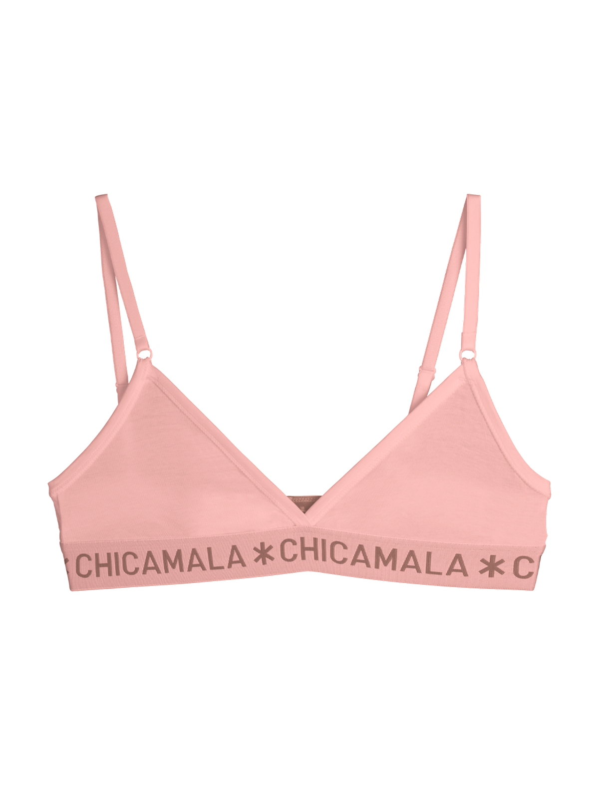 Meisjes 1-pack Triangle Top Effen Pastelc