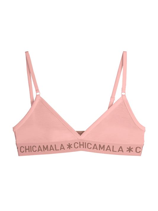 Meisjes 1-pack Triangle Top Effen Pastelc