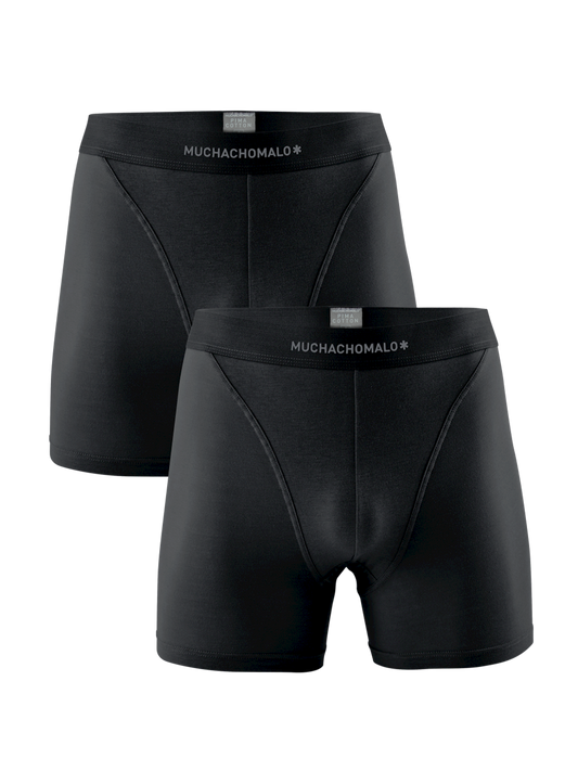 Heren 2-pack Boxershorts Effen