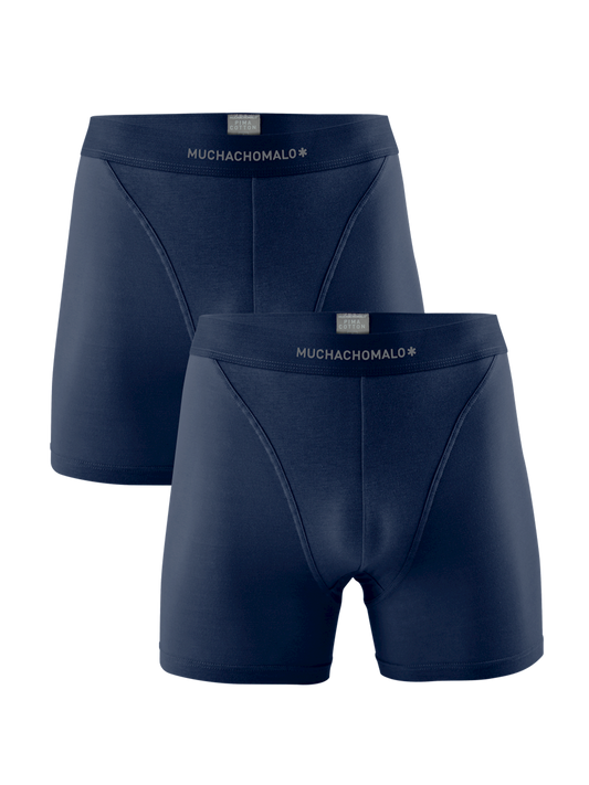 Heren 2-pack Boxershorts Effen