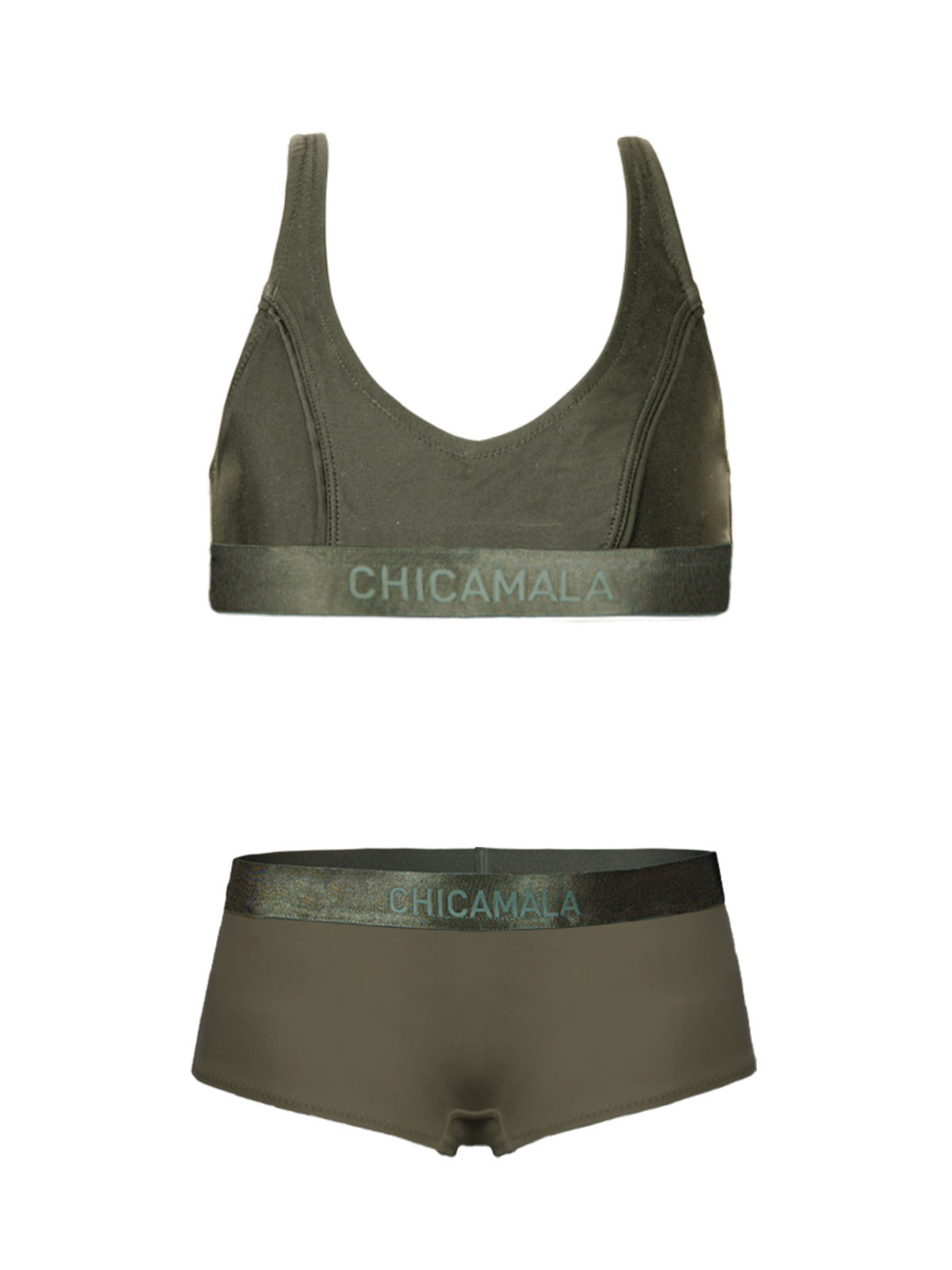 Meisjes Racerback bikini Effen