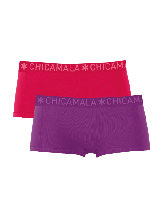 Meisjes 2-pack Boxershorts Effen