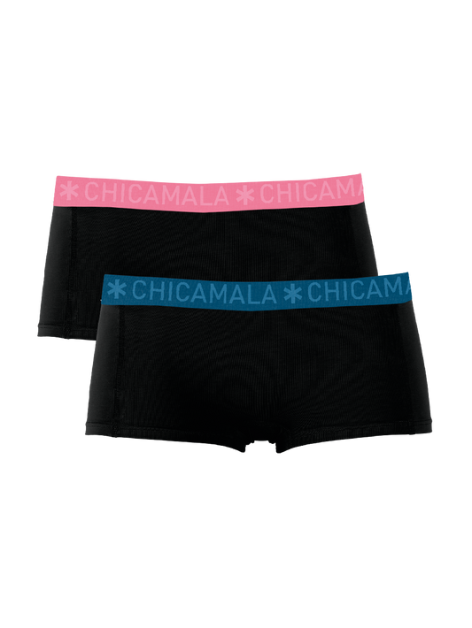 Meisjes 2-pack Boxershorts Effen