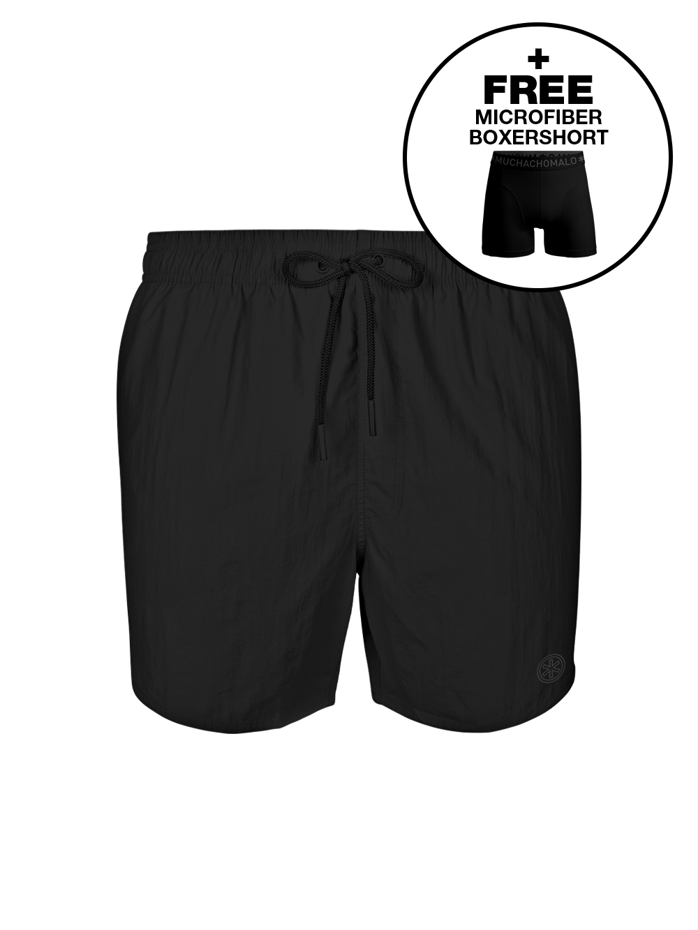 Jongens Zwembroek Zwart + Gratis Microfiber boxershort