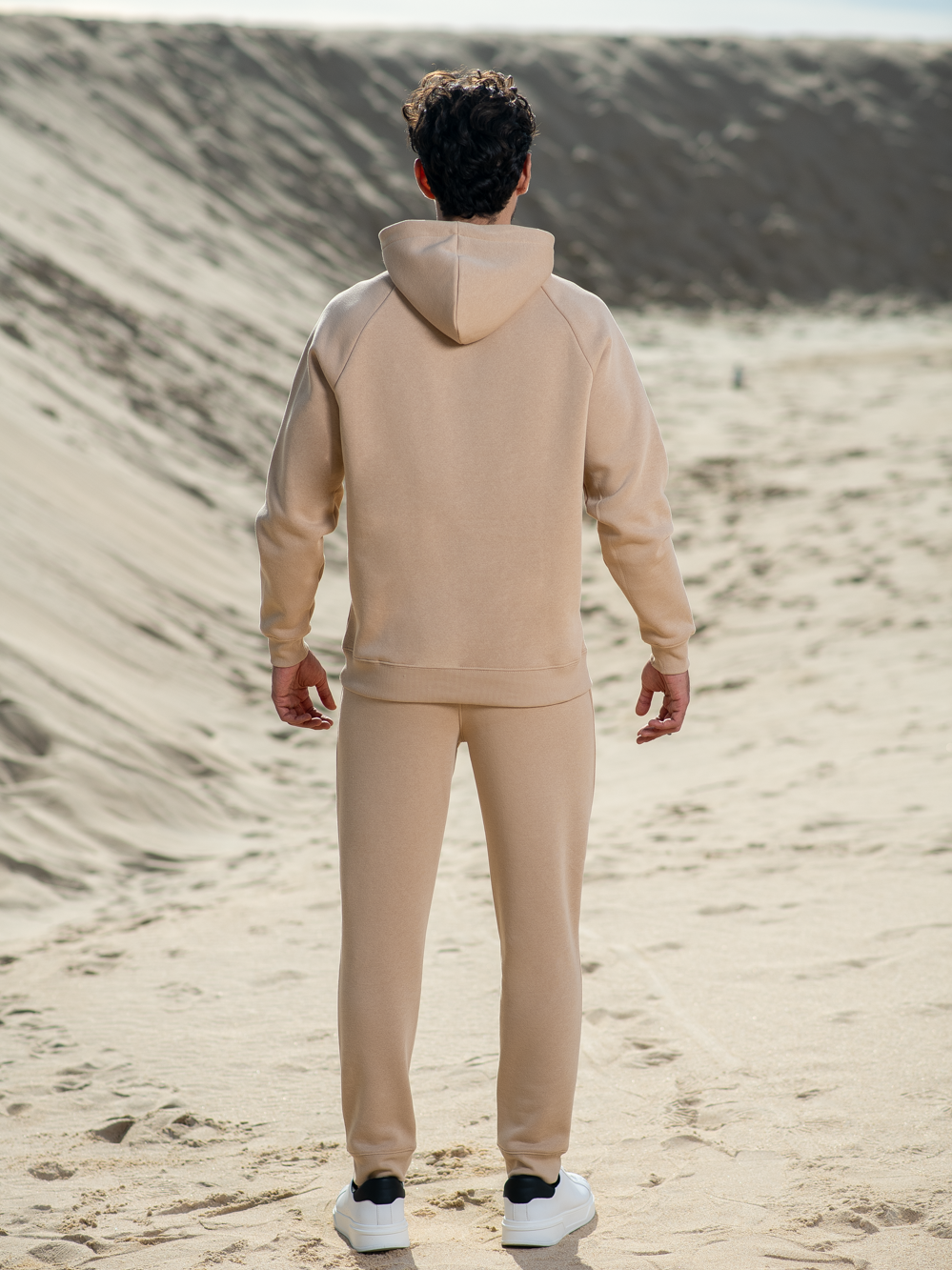 Heren Hoodie Beige