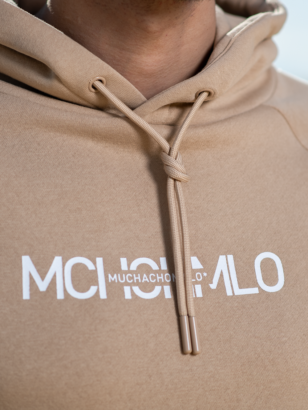 Heren Hoodie Beige