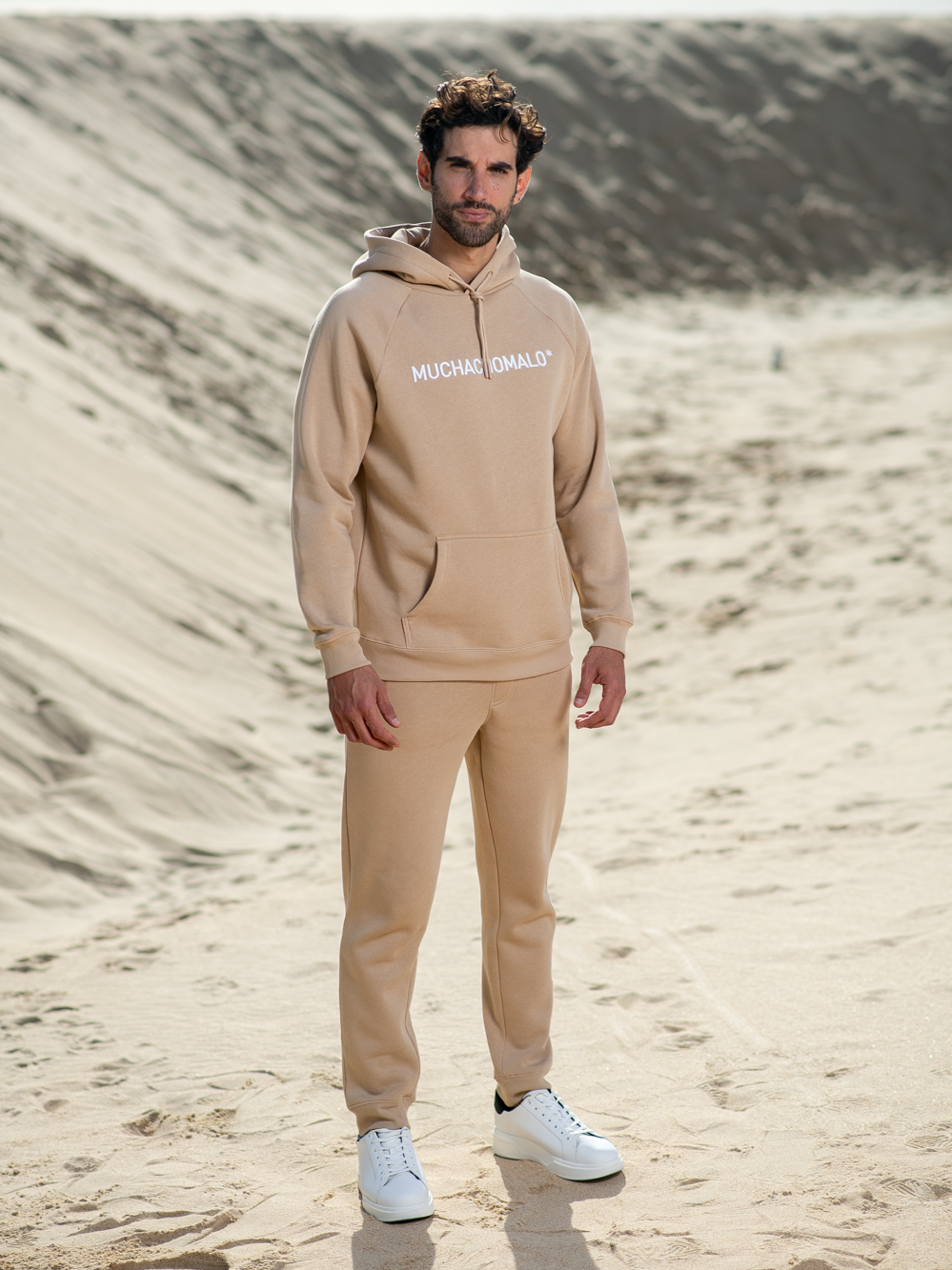 Heren Hoodie Beige