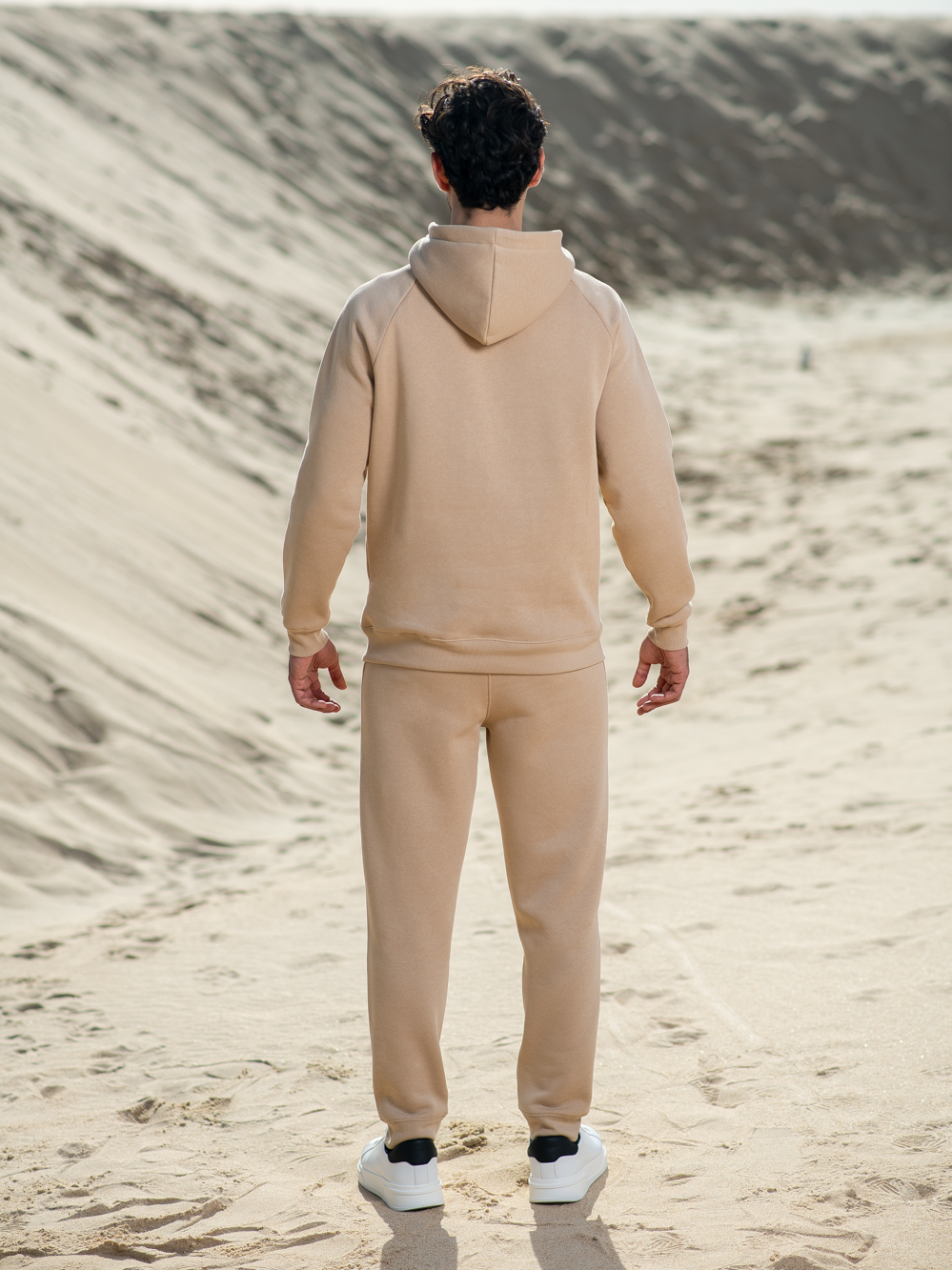 Heren Hoodie Beige