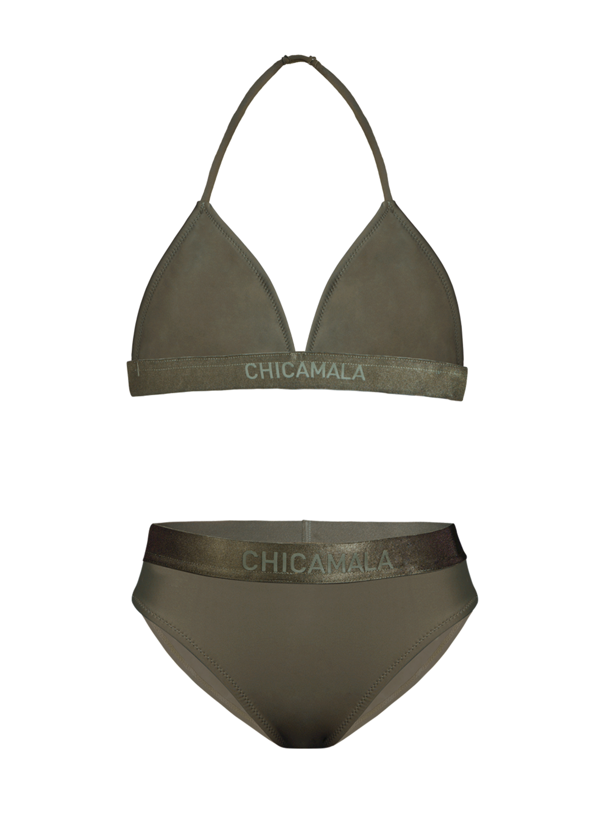 Meisjes Triangle Top bikini Effen