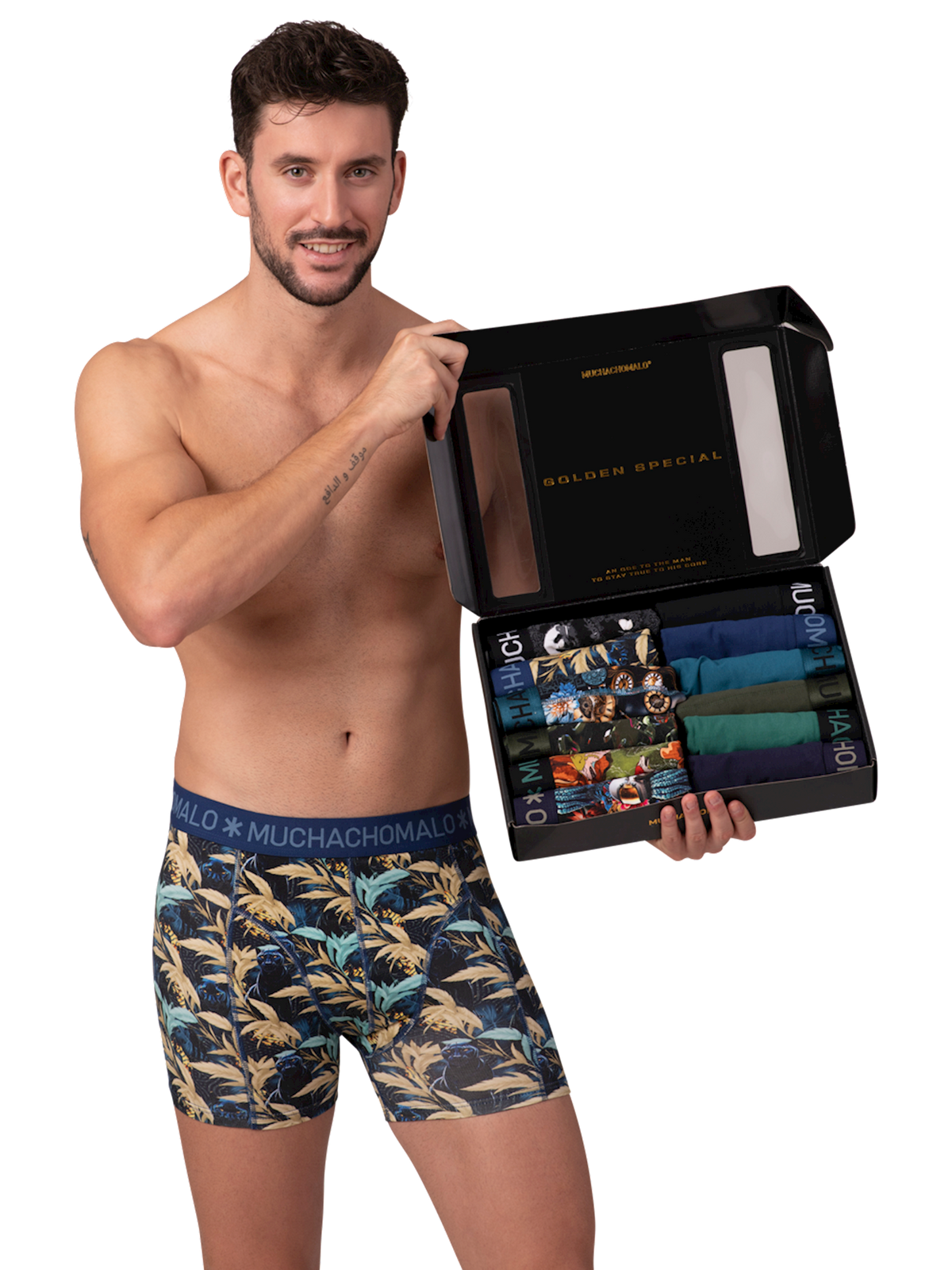 Heren 12-pack Boxershorts Print/Effen