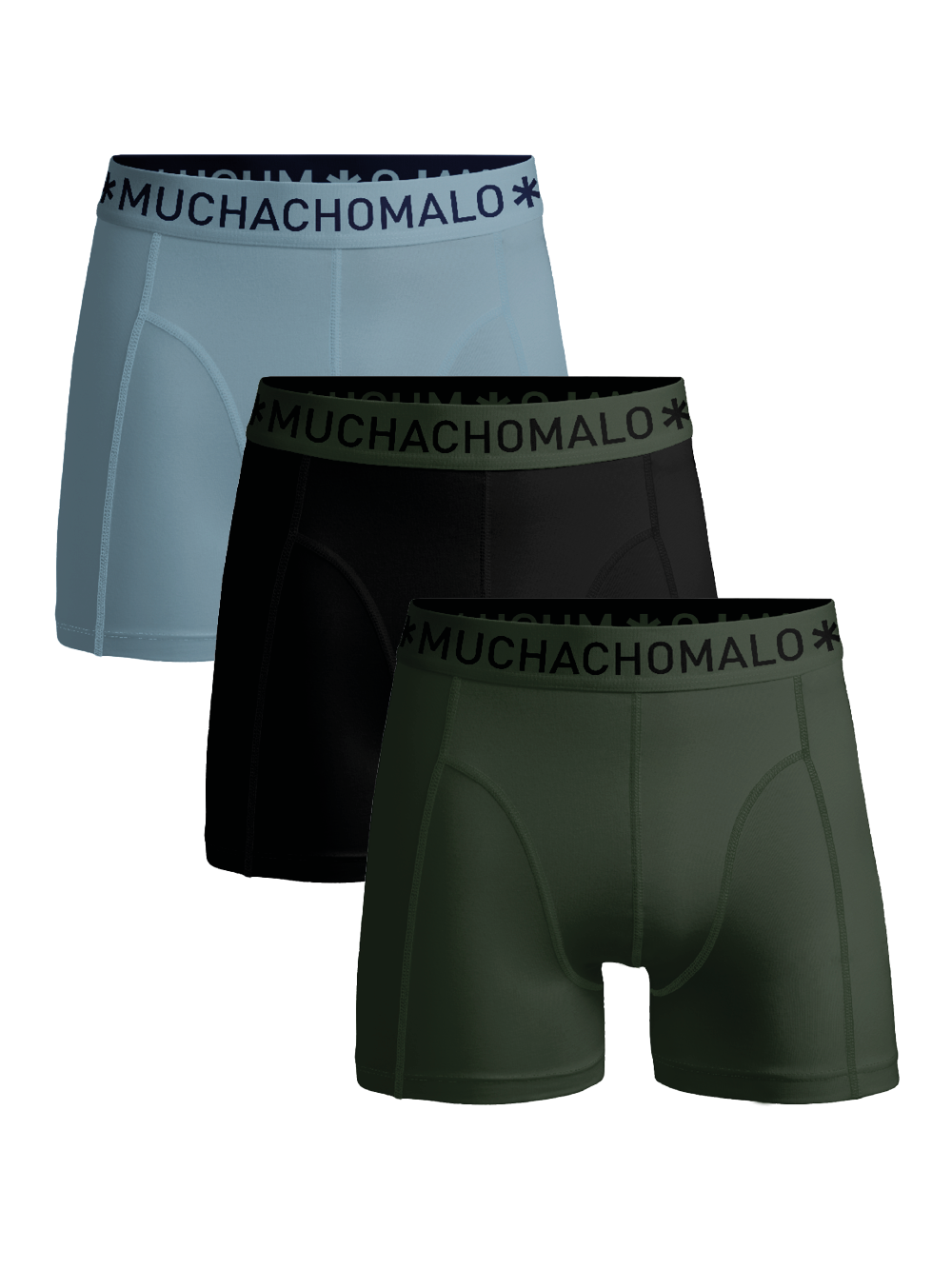 Heren 3-pack Boxershorts Effen