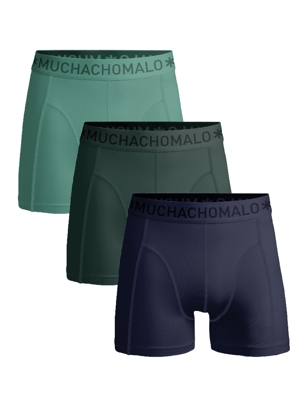 Heren 3-pack Boxershorts Effen