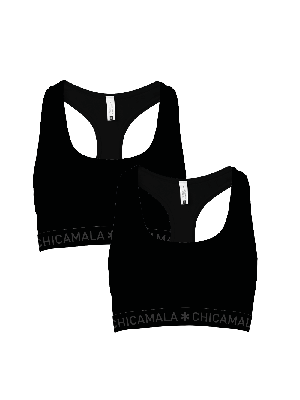 Meisjes 2-pack Racerback Effen