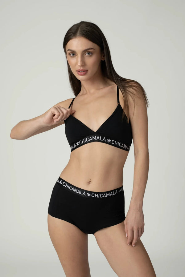Dames 1-pack Triangle Top Effen