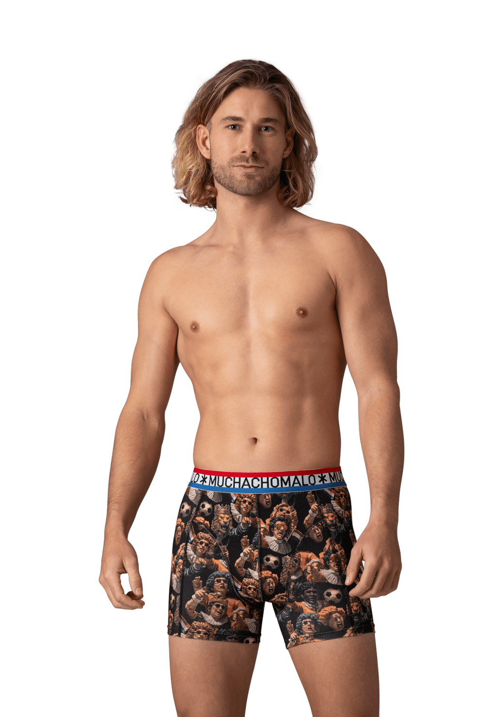 Heren 2-pack Boxershorts Oranje Special 2 + gratis sleutelhanger
