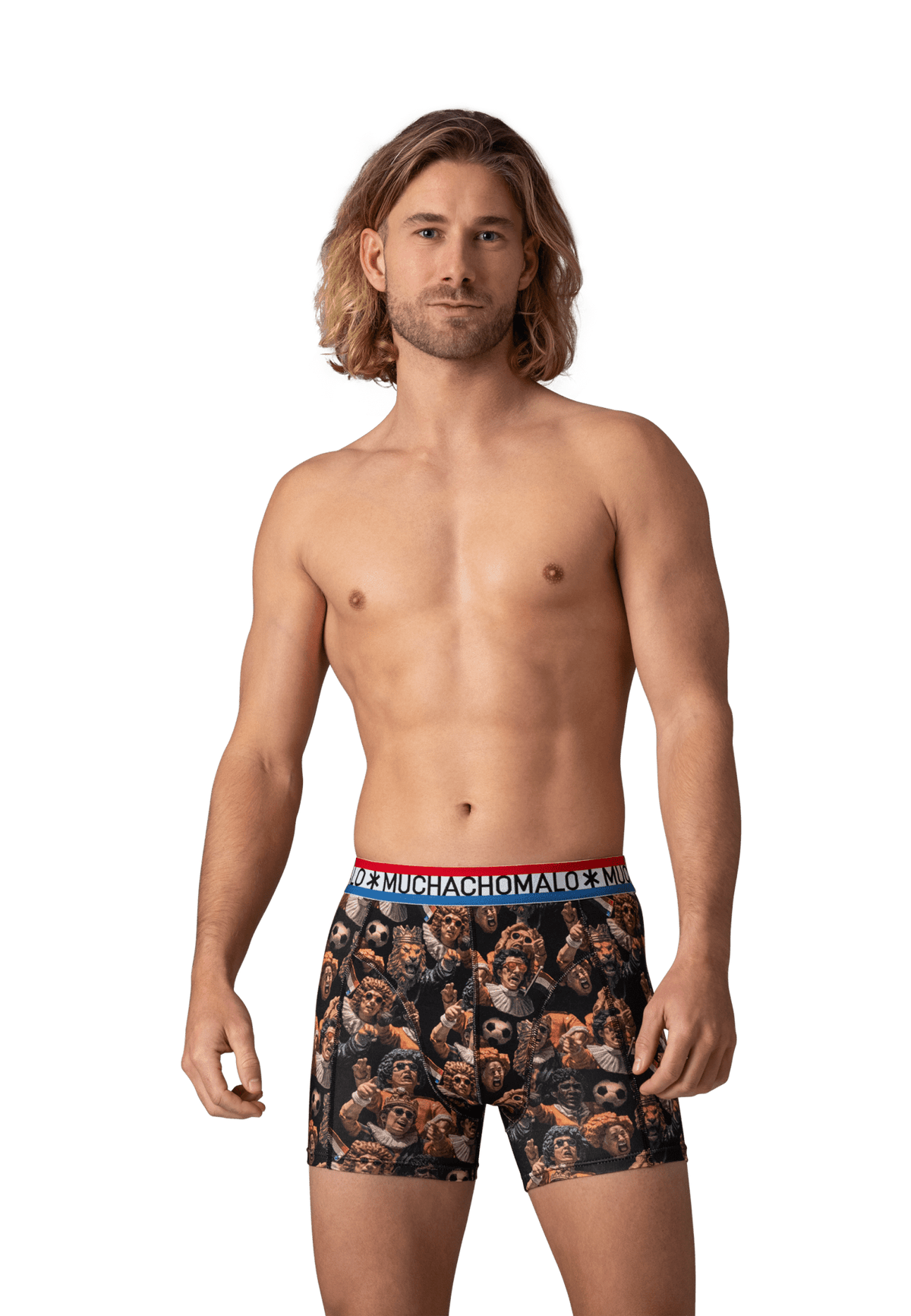 Heren 2-pack Boxershorts Oranje Special 2 + gratis sleutelhanger