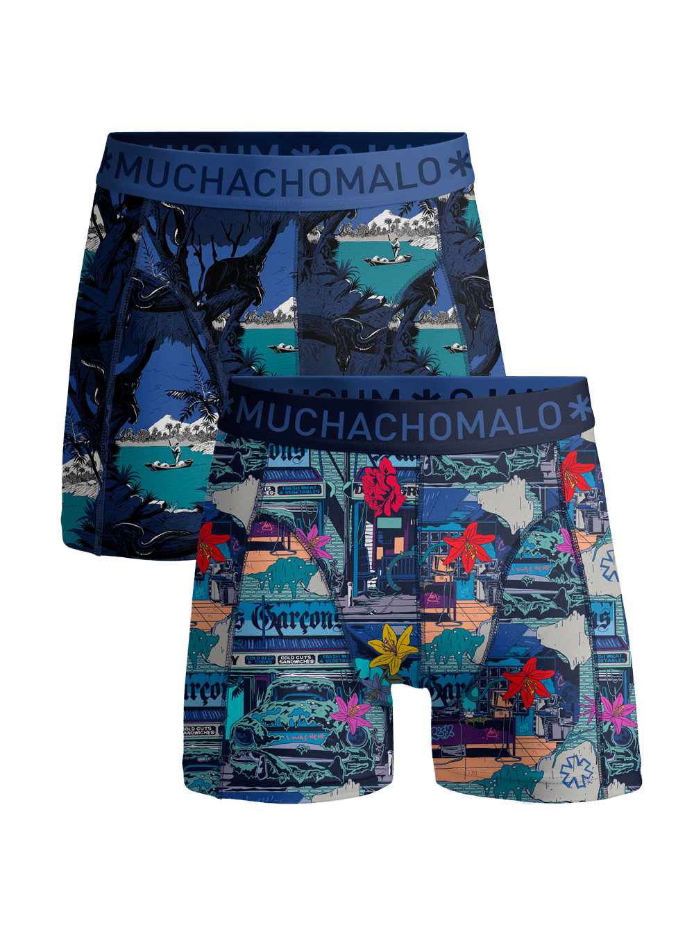 Heren 2-pack Boxershorts Urbex Jungle