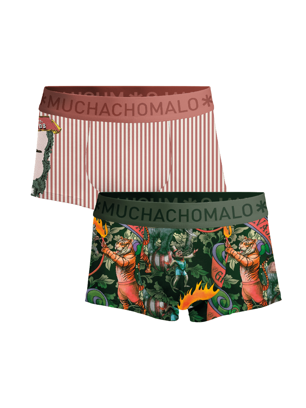 Heren 2-pack Trunks Circus Animals