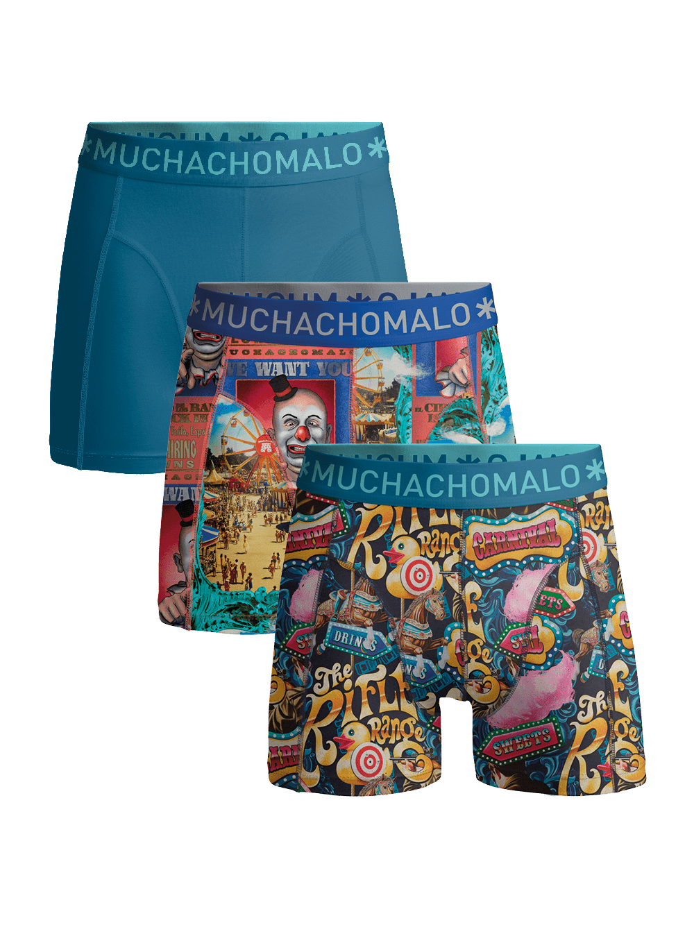 Heren 3-pack Boxershorts Funfair