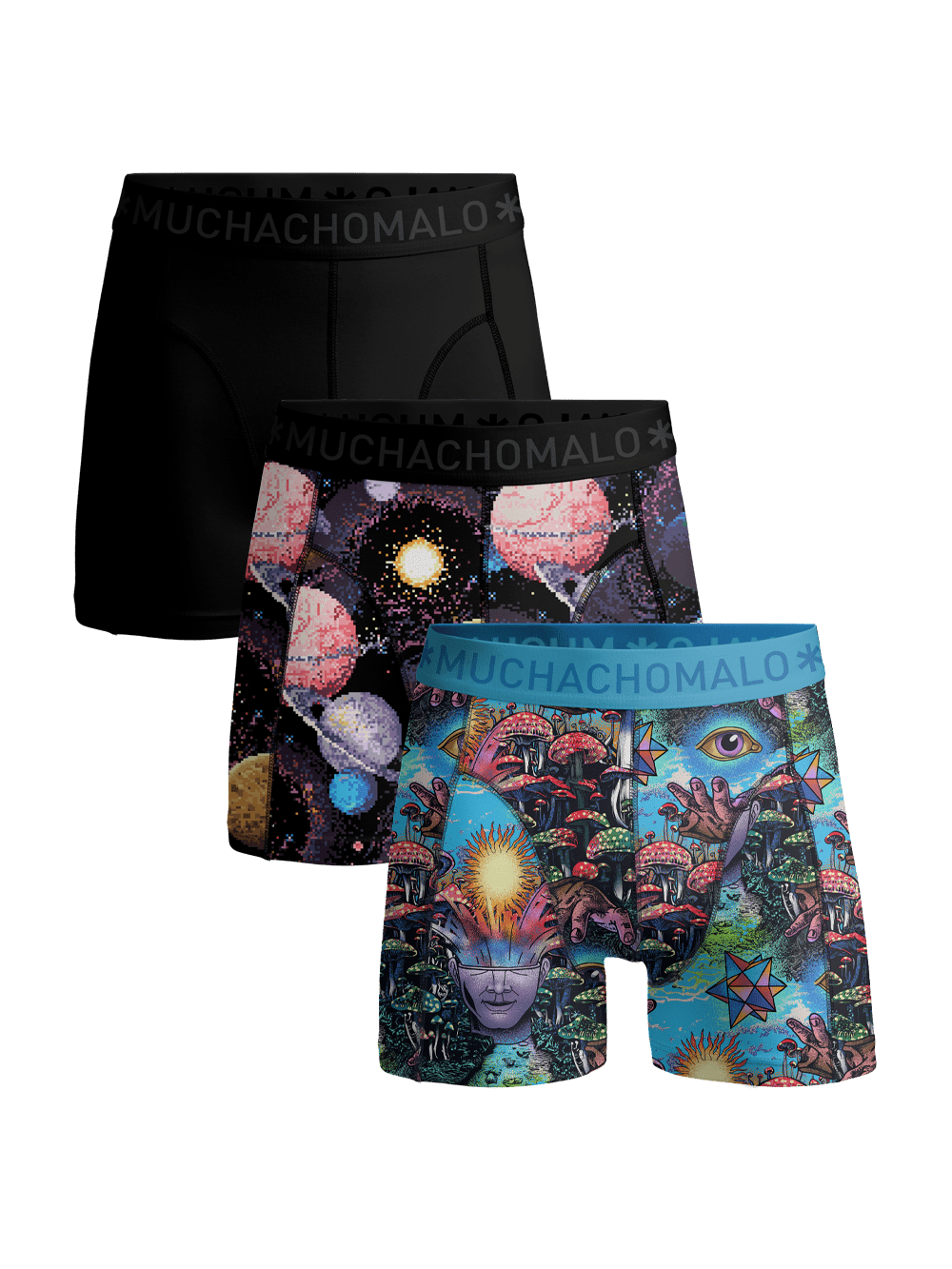 Heren 3-pack Boxershorts Inner Outer Space