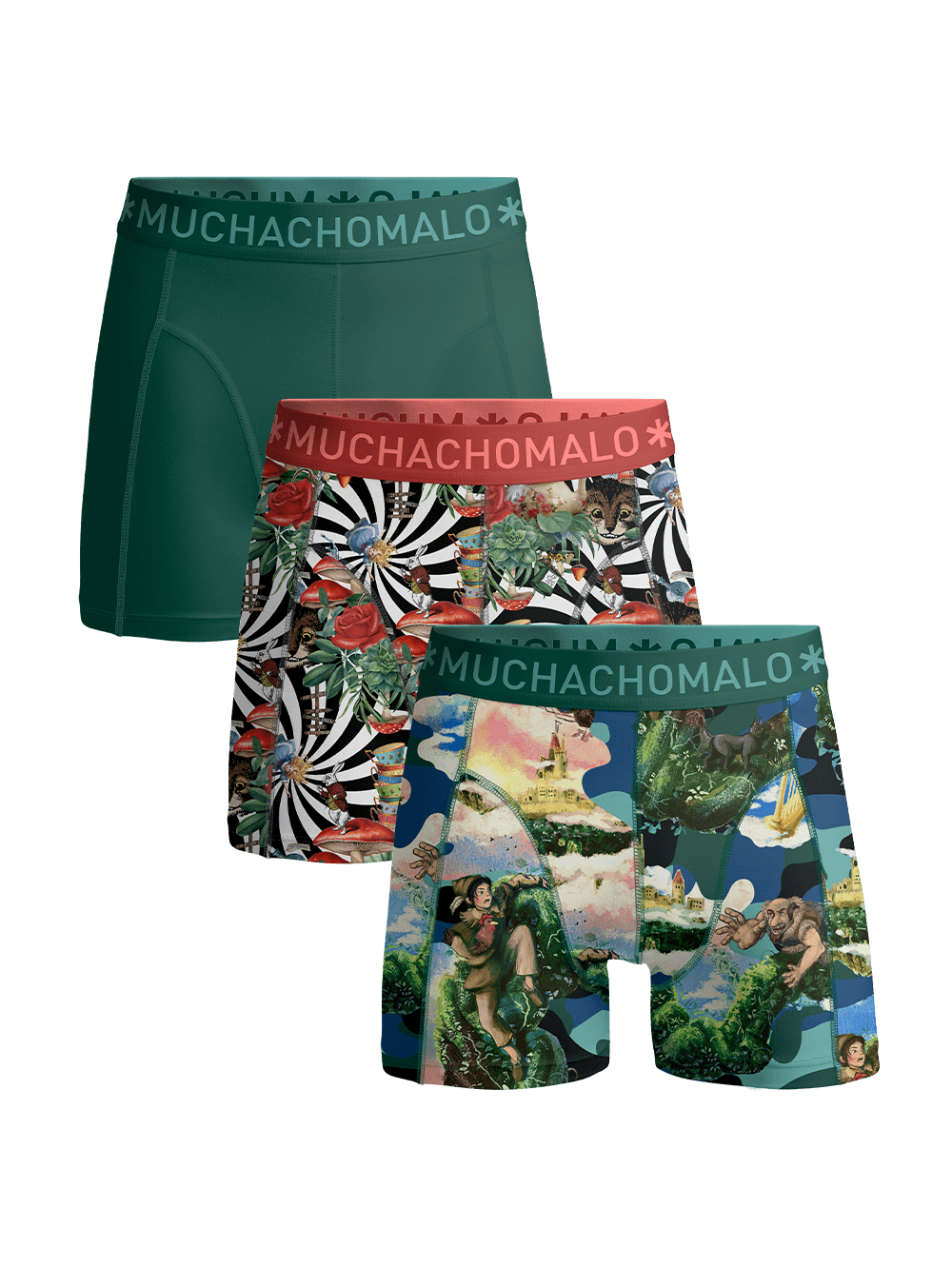 Heren 3-pack Boxershorts Jackbean Alicewonder