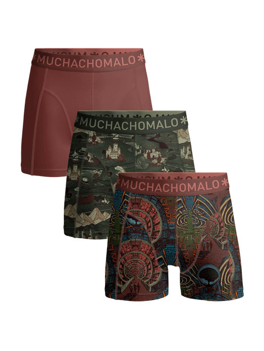 Heren 3-pack Boxershorts Maze Life