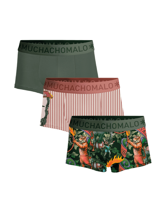 Heren 3-pack Trunks Circus Animals