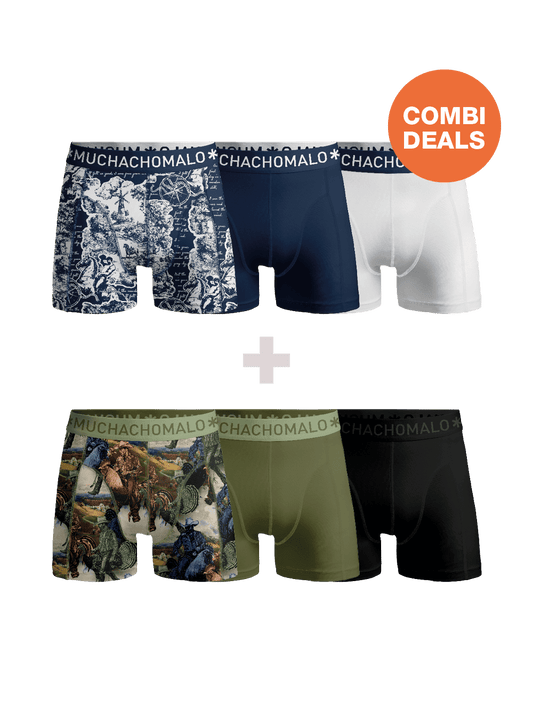 Heren 3+3-pack Boxershorts