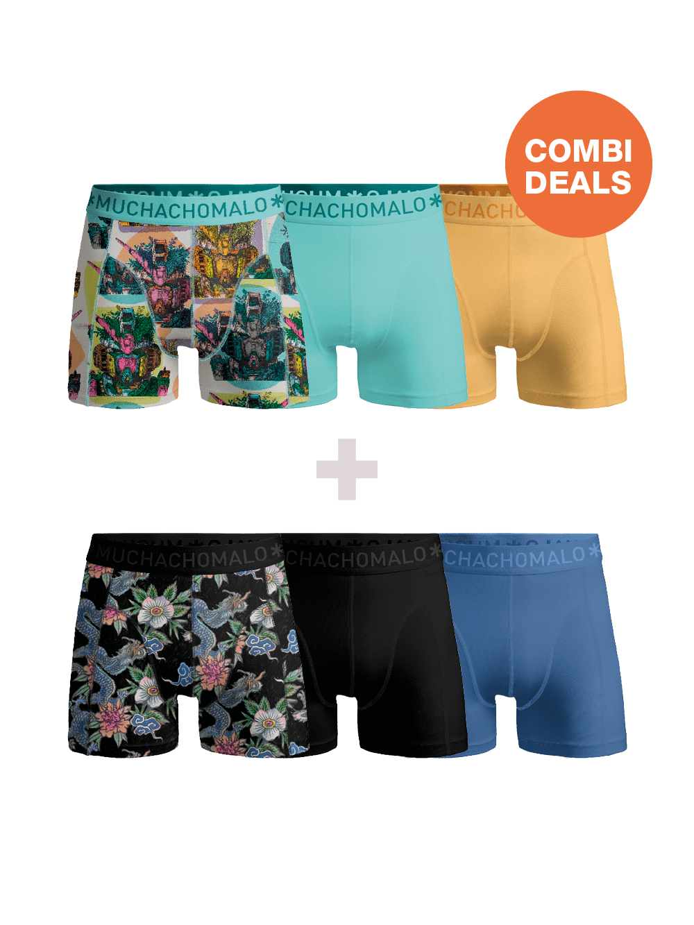 Heren 3+3-pack Boxershorts