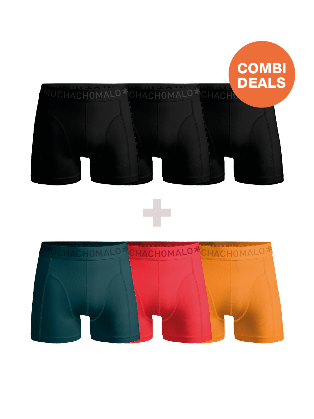 Heren 3+3-pack Boxershorts