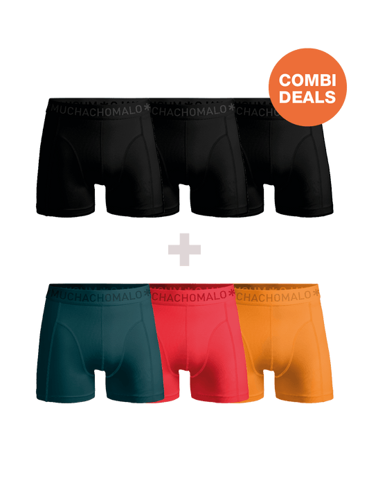 Heren 3+3-pack Boxershorts