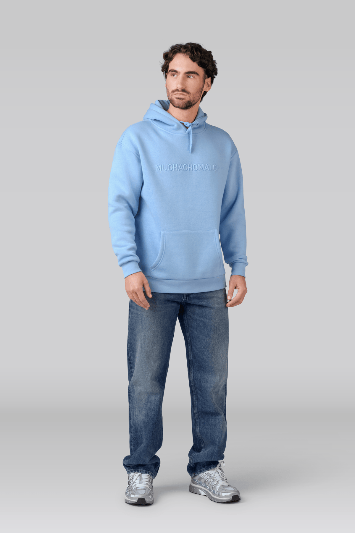 Heren Hoodie Lichtblauw