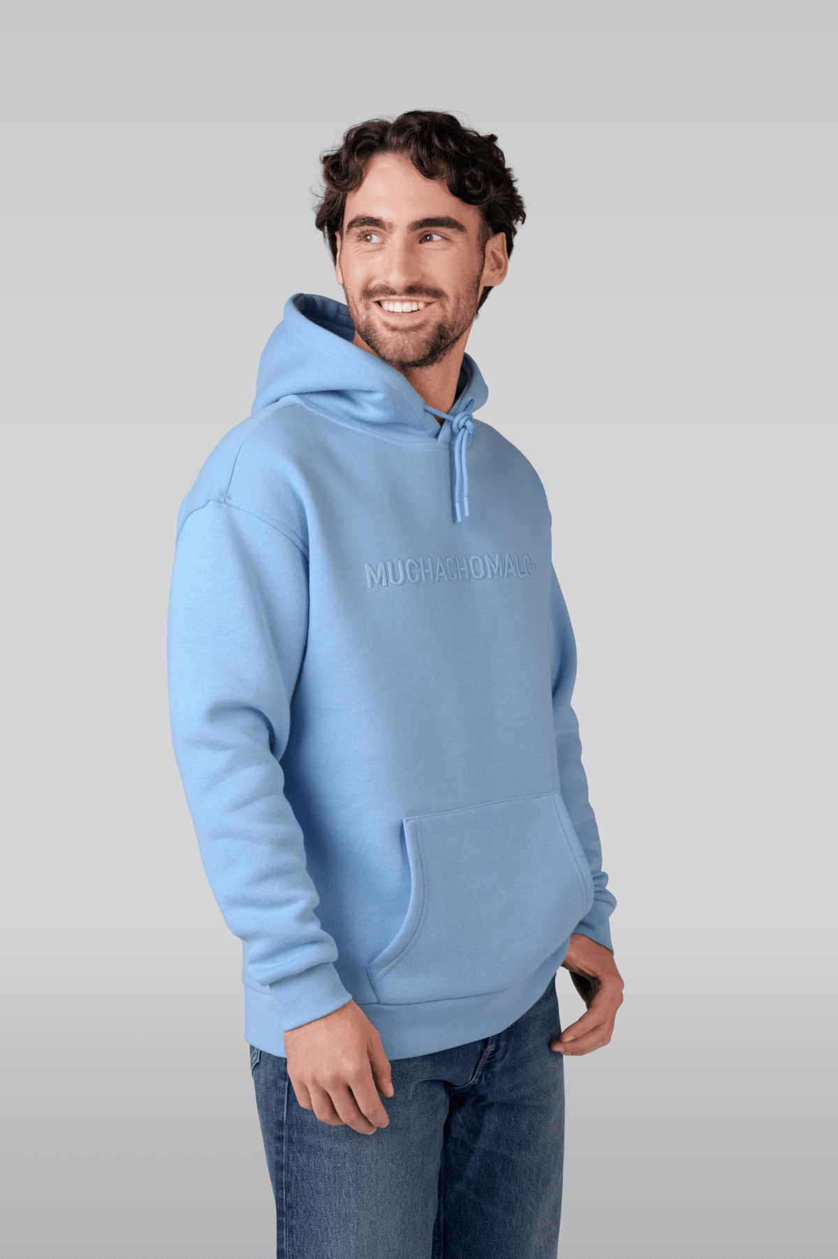 Heren Hoodie Lichtblauw