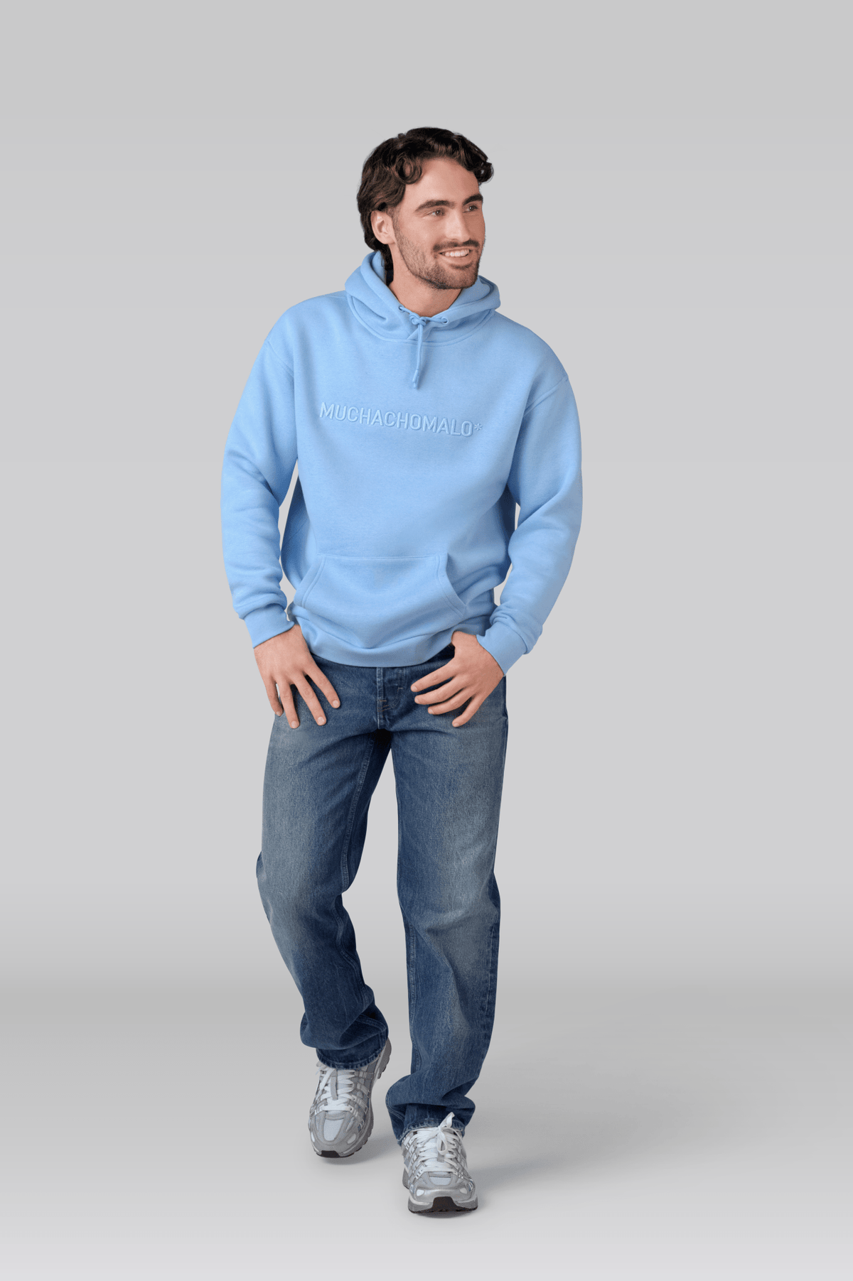 Heren Hoodie Lichtblauw